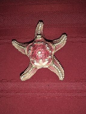 Starfish Decorative Trinket Box in Pink - Home Accents Decor